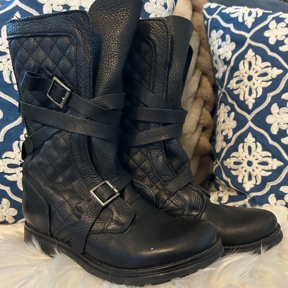 Steve Madden Leather Motorcycle Boot